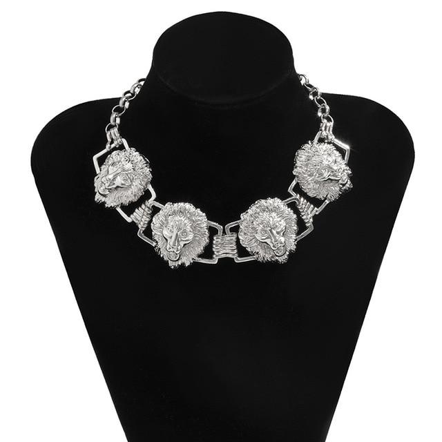 Lioness Vintage Style Choker - Gold & Silver