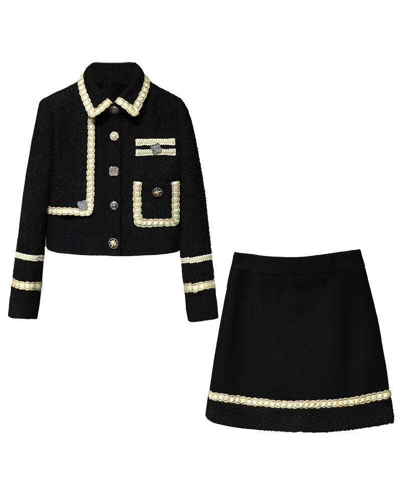 Runway Black & White Tweed 2 Piece Set