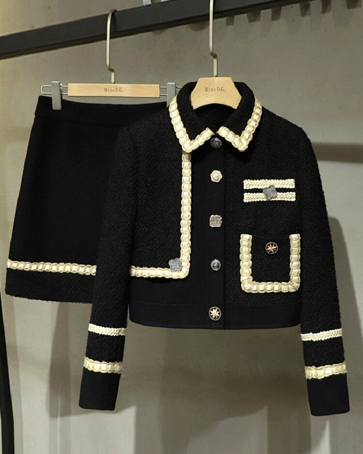 Runway Black & White Tweed 2 Piece Set