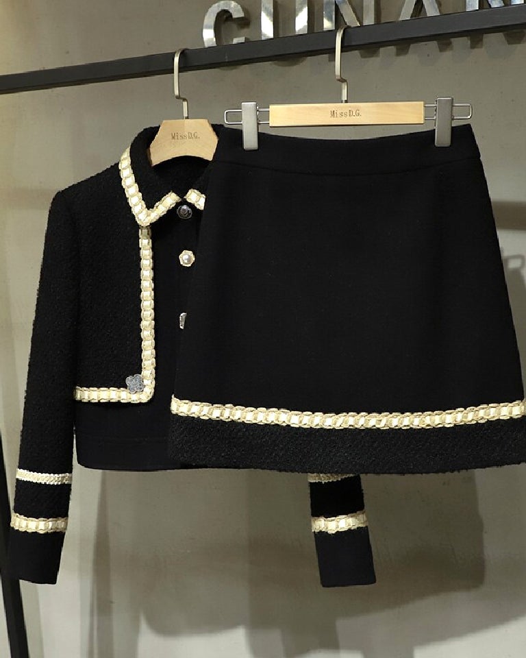 Runway Black & White Tweed 2 Piece Set