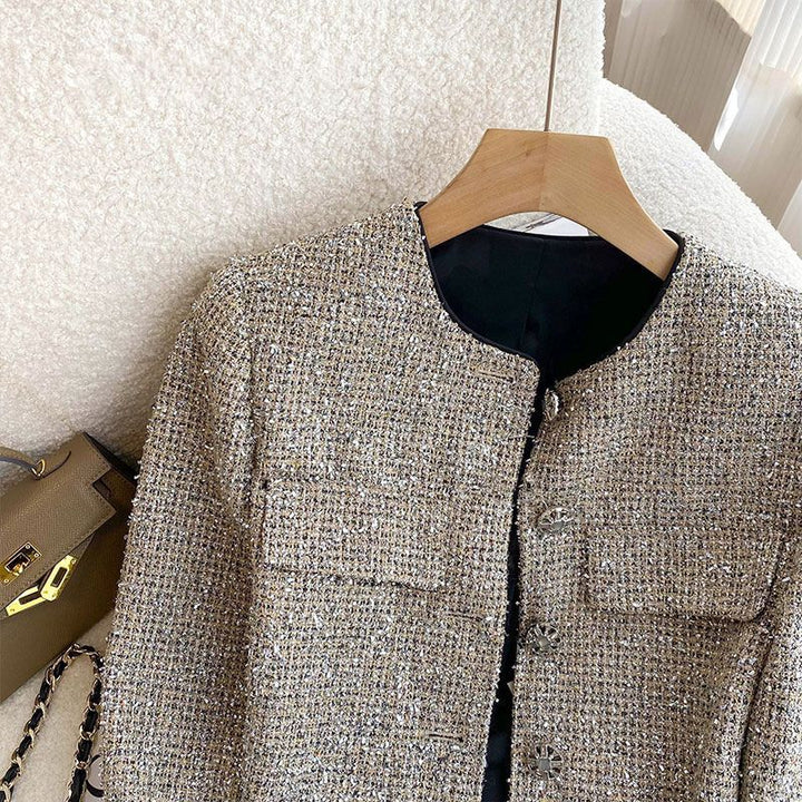 Grey Speckled Tweed Blazer