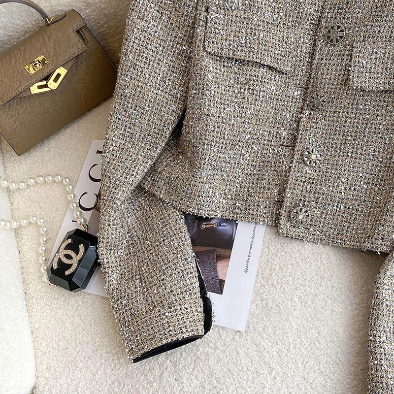 Grey Speckled Tweed Blazer