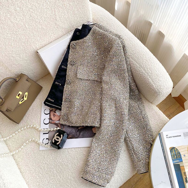 Grey Speckled Tweed Blazer