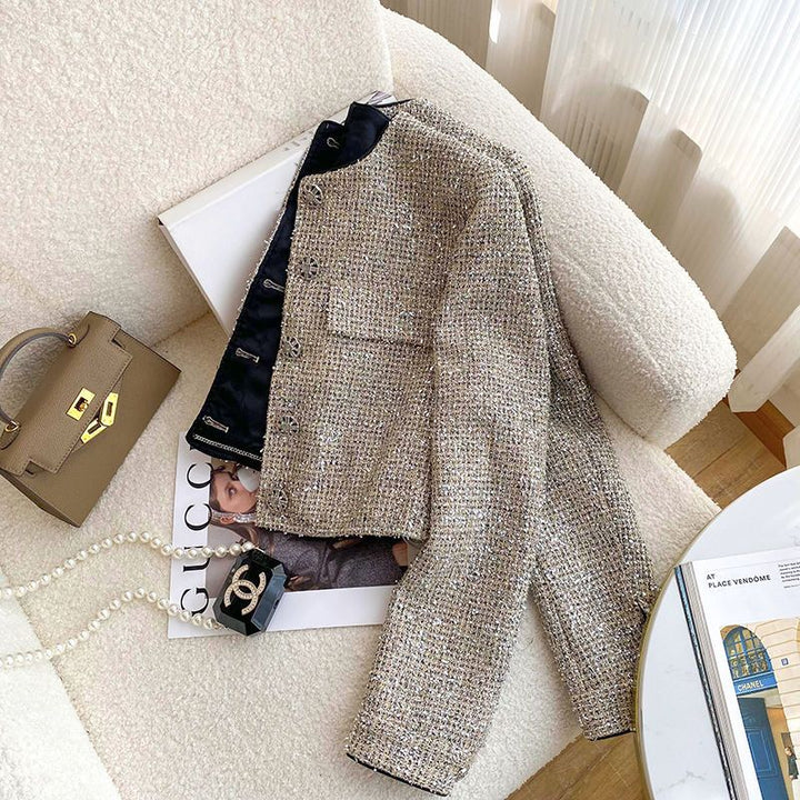 Grey Speckled Tweed Blazer