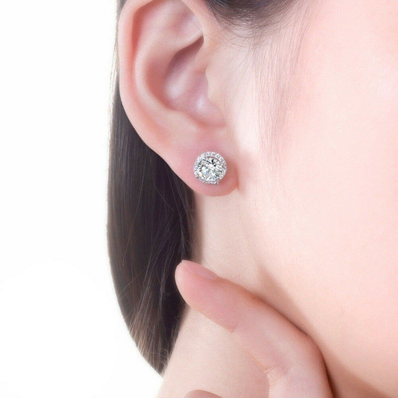 stud earrings diamonds