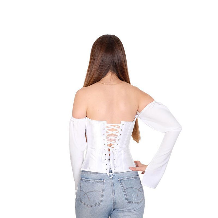 White Off The Shoulder Corset Top