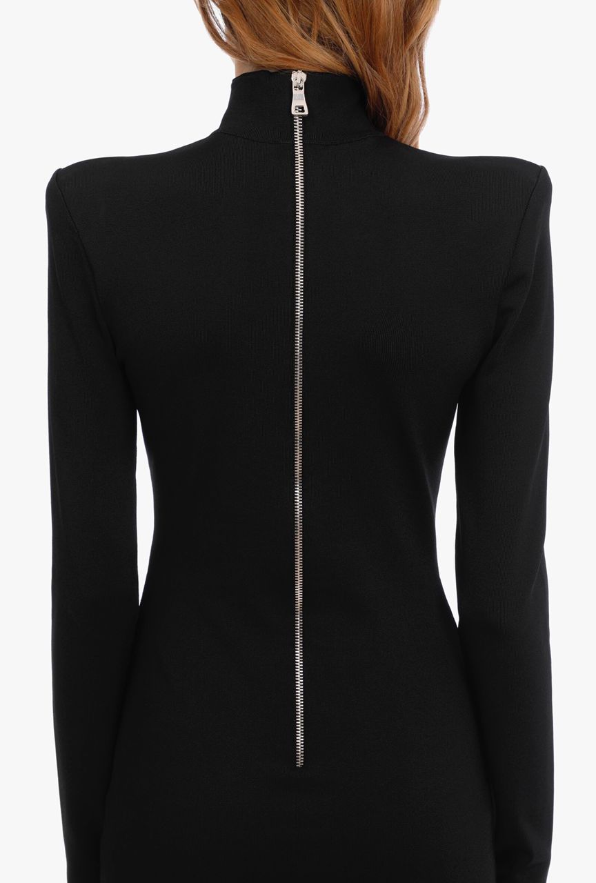 Black Cut Out Mesh Mini Dress