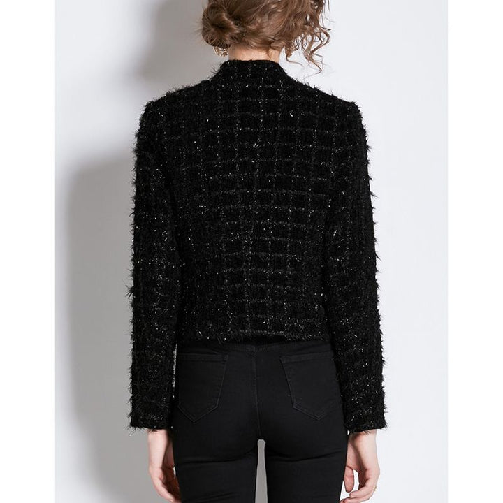 black tweed jacket
