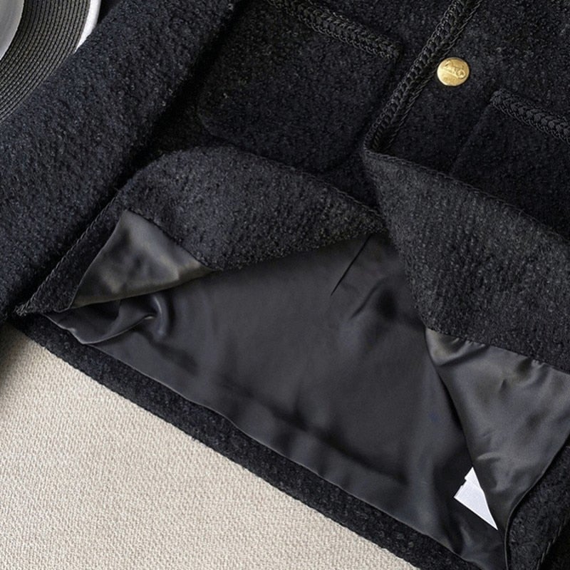 black tweed jacket