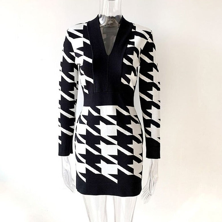 Houndstooth Dress