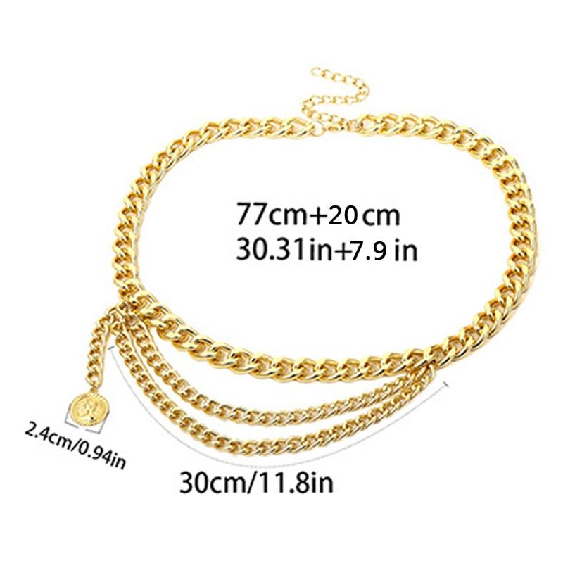 Vintage Gold Chain Tassel Belt