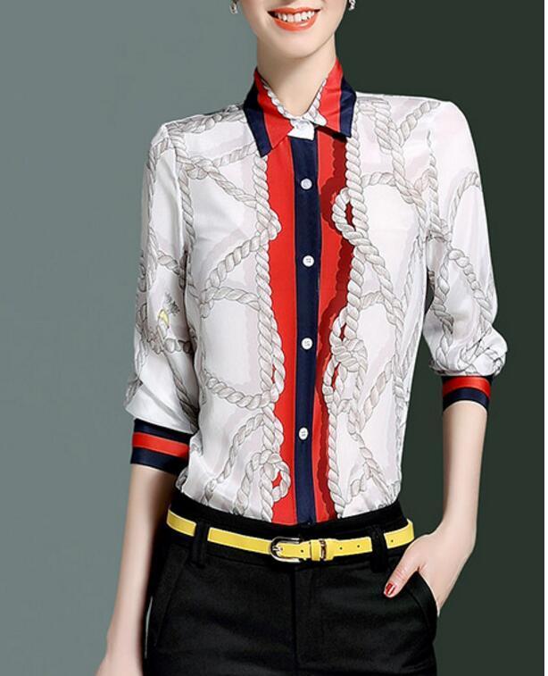 Vintage White Silk Rope Blouse